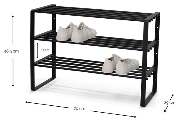 Fehér fém cipőtartó 70x49x29 cm Rex – Spinder Design