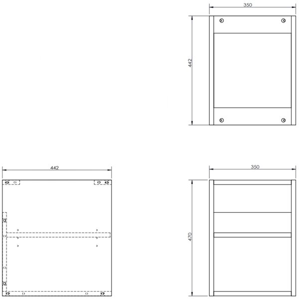 Mexen Box-A, nyitott szekrény polccal 35 cm, tölgyfa, 91AX2-0350-470-0-81