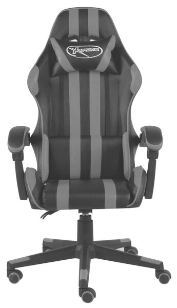 VidaXL fekete és szürke műbőr Gamer szék