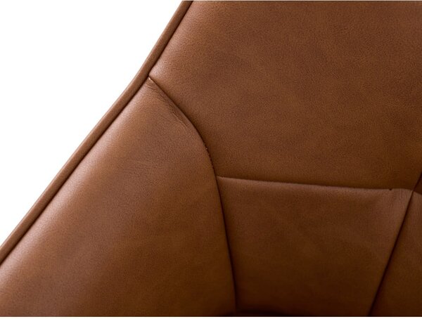 Barna kárpitozott karfás étkezőfotel szett 2 db-os Nolan Square – Unique Furniture