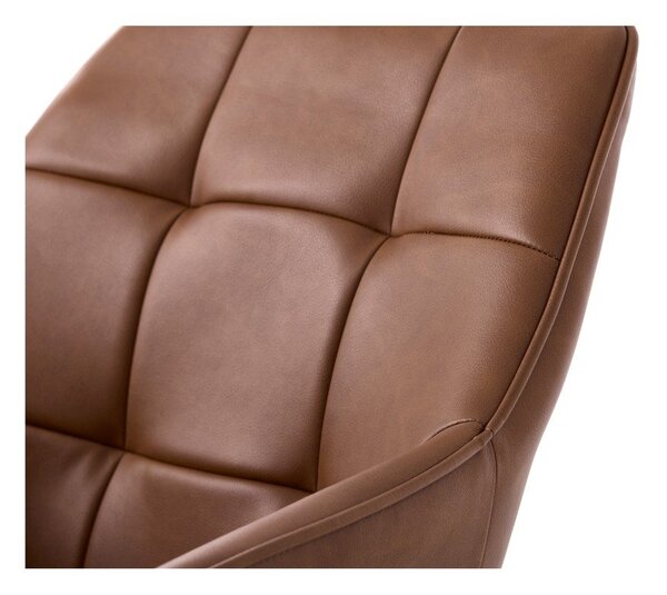 Barna kárpitozott karfás étkezőfotel szett 2 db-os Nolan Square – Unique Furniture