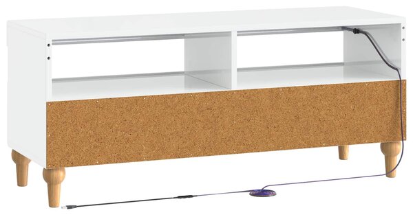 VidaXL LED TV szekrény Magasfényű Fehér Szerelt Fa