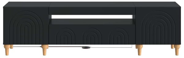 VidaXL LED TV szekrény Fekete Szerelt Fa