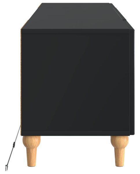 VidaXL LED TV szekrény Fekete Szerelt Fa