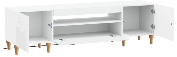 VidaXL LED TV szekrény Fehér Szerelt Fa