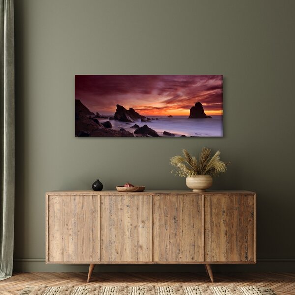 Naplemente a tengerparton képe (120x50 cm)