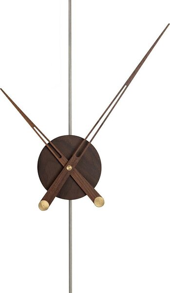 King Home Doble Ring Minimál Acél Fali Óra Fa Mutatókkal 60cm