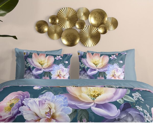 Kék kétszemélyes-hosszabbított pamut-szatén ágyneműhuzat 200x220 cm Mirery – Descanso