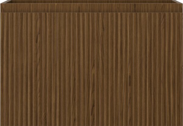 Mexen Rivel, fürdőszobaszekrény 70 cm, 1 fiók, rovátkolt, diófa, 91A20-07047-1-BF86
