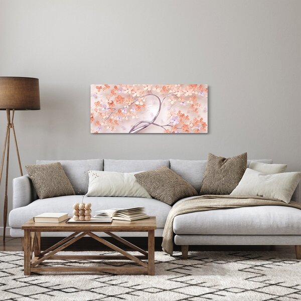 Koral virágok fája - absztrakt (120x50 cm)