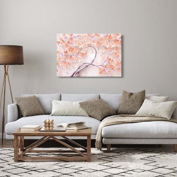 Koral virágok fája - absztrakt (90x60 cm)