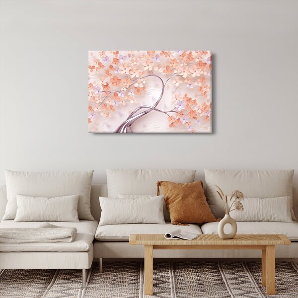 Koral virágok fája - absztrakt (90x60 cm)