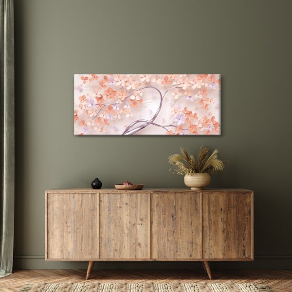 Koral virágok fája - absztrakt (120x50 cm)