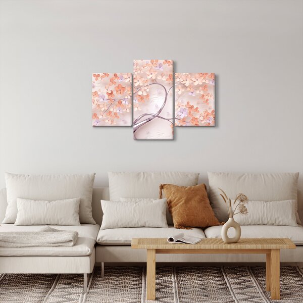 Koral virágok fája - absztrakt (90x60 cm)