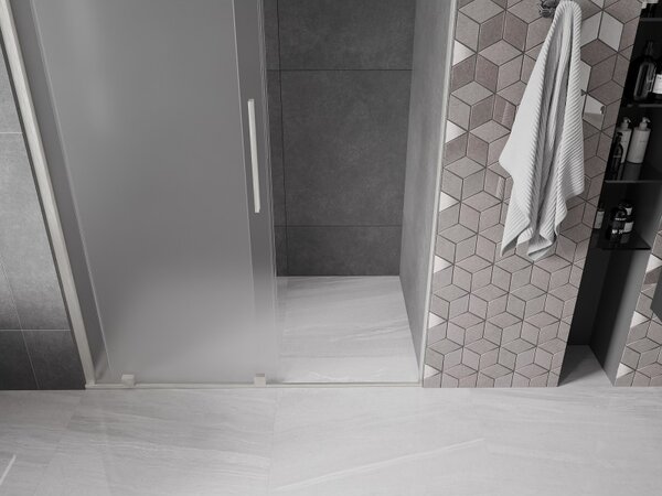 Mexen Velar, tolózuhanyajtó nyitáshoz 150 cm, 8 mm-es matt üveg, csiszolt acél, 871-150-000-31-97