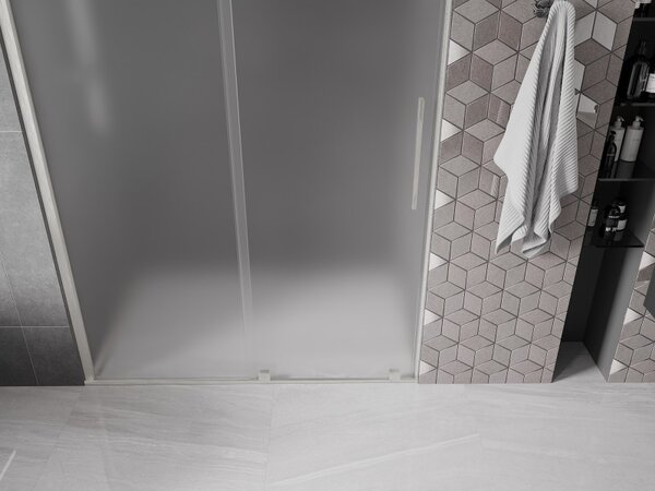 Mexen Velar, tolózuhanyajtó nyitáshoz 150 cm, 8 mm-es matt üveg, csiszolt acél, 871-150-000-31-97