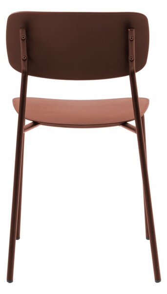 Terrakotta színű étkezőszék szett 2 db-os Kirkland – Unique Furniture
