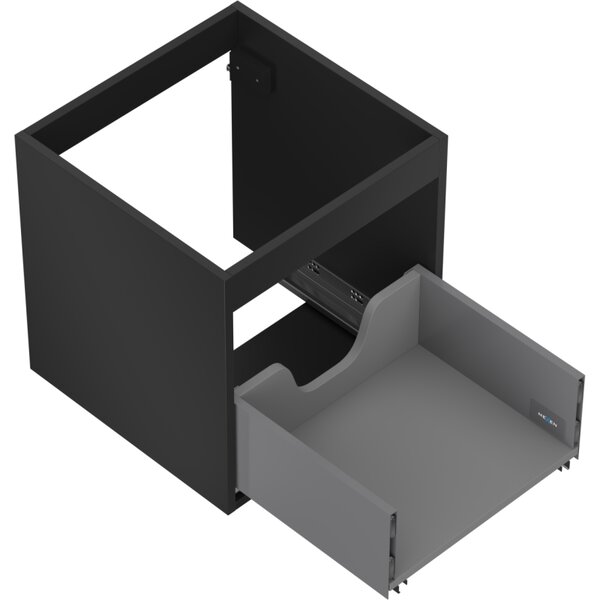 Mexen Box-A, fali szekrény 45 cm, 1 fiók, matt fekete, 91AX0-0450-470-1-71