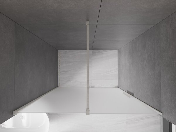 Mexen Velar, tolózuhanyajtó nyitáshoz 150 cm, 8 mm-es matt üveg, csiszolt acél, 871-150-000-31-97