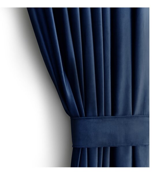 Sötétkék bársony dimout (részleges sötétítő) függöny 140x270 cm Eyelets – Restilo