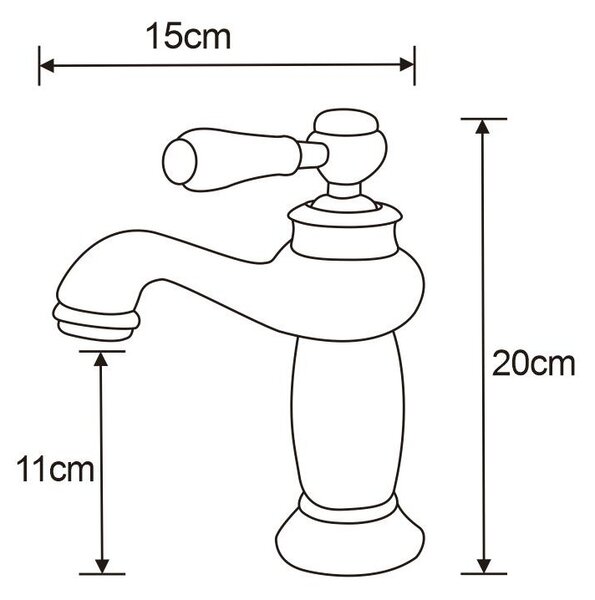 Mexen Draco, mosdócsap, króm, 745400-00