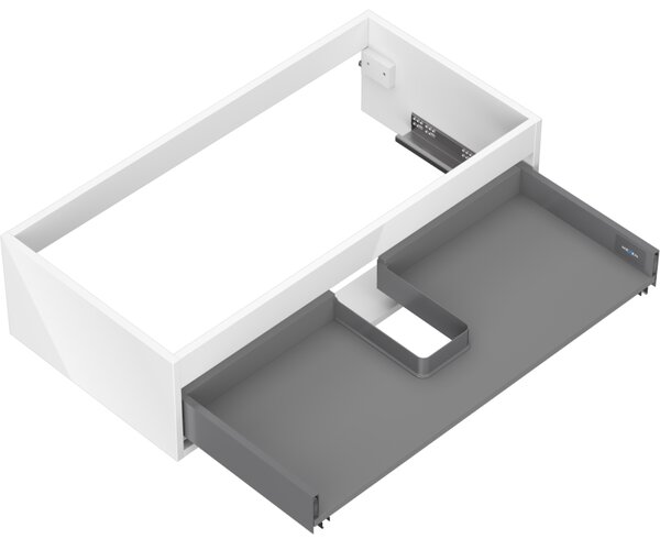 Mexen Box-A, fali szekrény 90 cm, 1 fiók, fényes fehér, 91AX0-0900-235-1-00