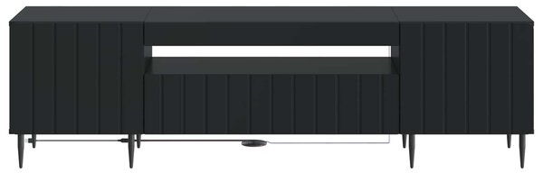 VidaXL LED TV szekrény Fekete Szerelt Fa
