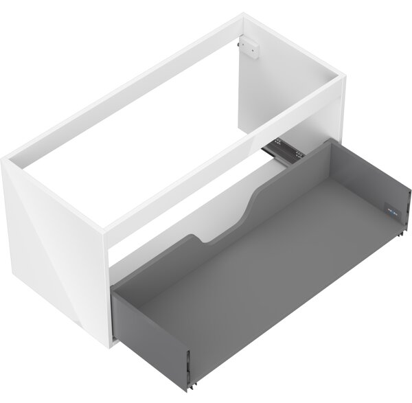 Mexen Box-A, fali szekrény 100 cm, 1 fiók, fényes fehér, 91AX0-1000-470-1-00