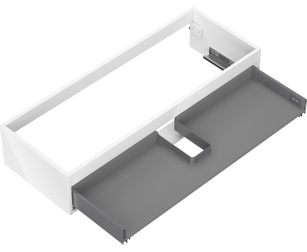 Mexen Box-A, fali szekrény 120 cm, 1 fiók, fényes fehér, 91AX0-1200-235-1-00