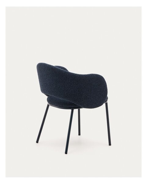 Sötétkék kárpitozott étkezőfotel Maina – Kave Home