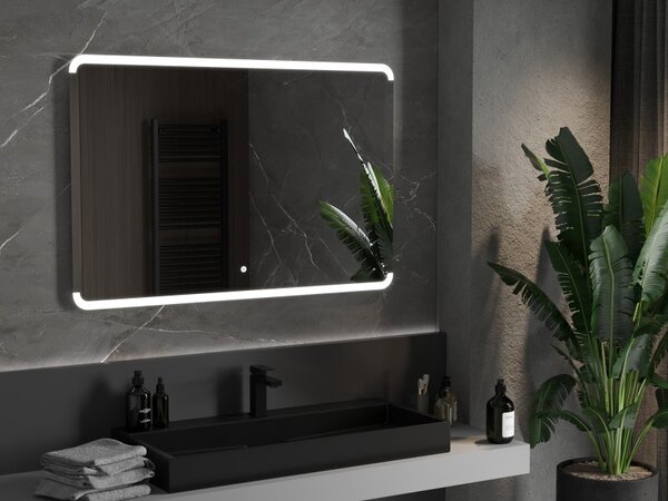 Mexen Nida, LED fürdoszobai tükör háttérvilágítással 120x80 cm, 6000K, páramentes, 9806-120-080-611-00