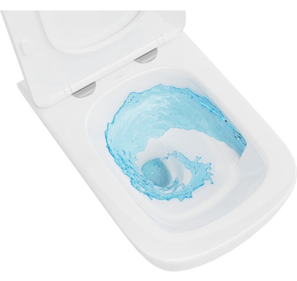 Mexen Timo, fali WC csésze 555x370x335 mm, Perem nélküli Tornado, fényes fehér, 3365XX00T