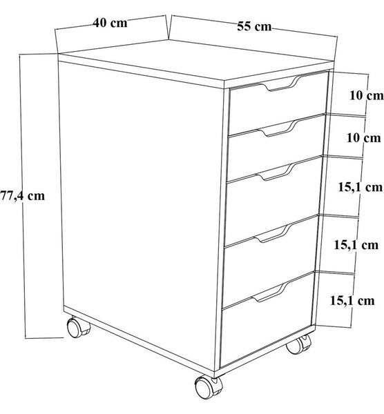Irodakonténer Caisy (zöld)
