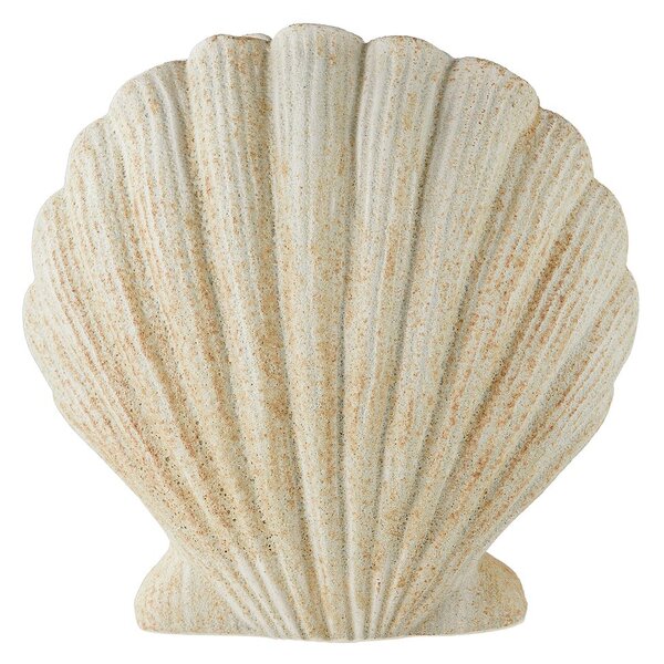 CORAL COAST kerámia váza kagyló 26 cm ,bézs