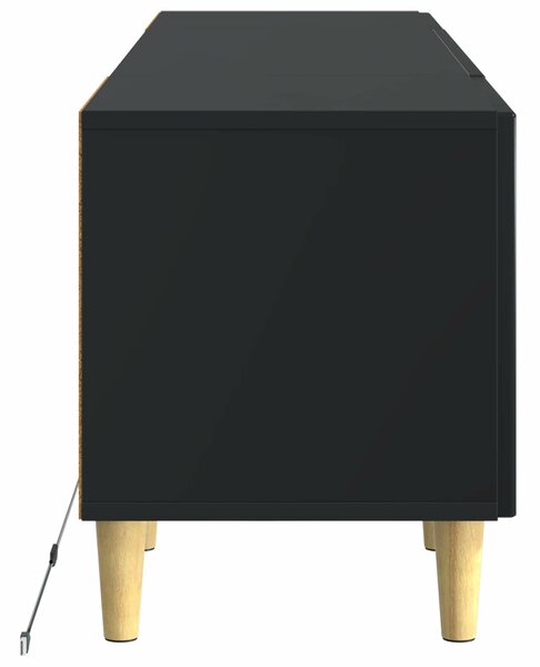 VidaXL LED TV szekrény Fekete Szerelt Fa