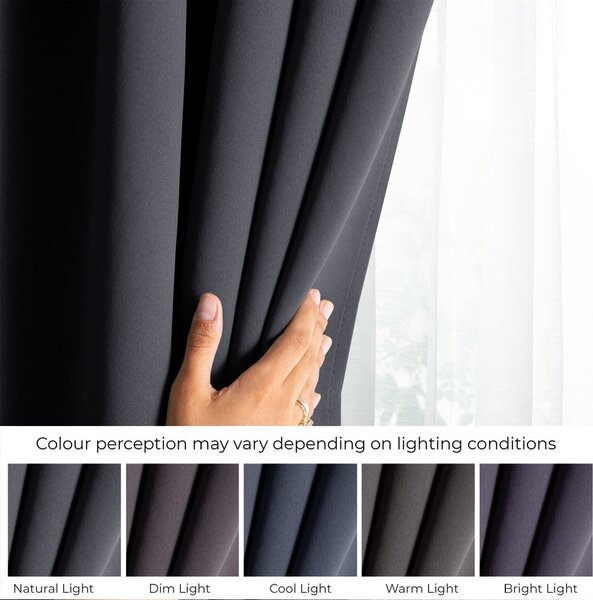 Sötétszürke dimout (részleges sötétítő) függöny 140x245 cm Kierra – Restilo