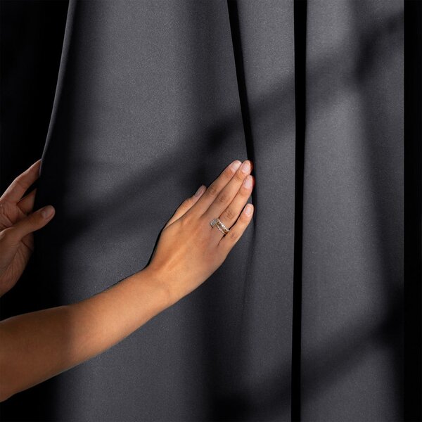 Sötétszürke dimout (részleges sötétítő) függöny 140x245 cm Kierra – Restilo