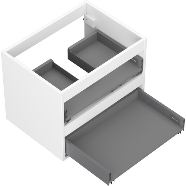 Mexen Box-A, fali szekrény 60 cm, 2 fiók, matt fehér, 91AX0-0600-470-2-01