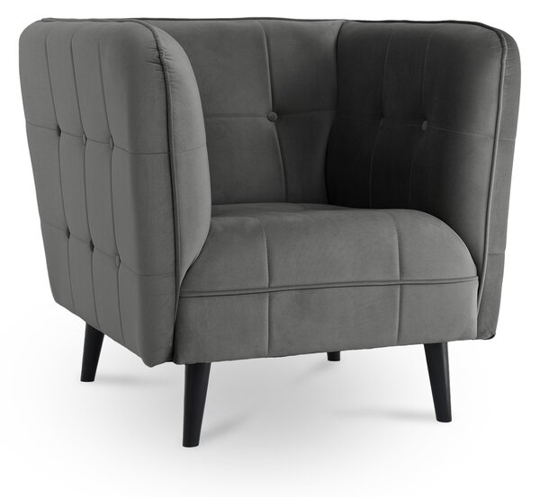 CASTELLO fotel 85x95 - sötétszürke