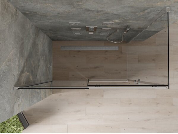 Mexen Omega zuhanykabin 130x70cm, 8mm üveg, króm profil-szürke üveg, 825-130-070-01-40