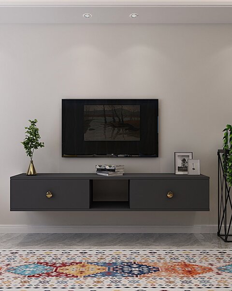 TV asztal / szekrény Zulia 1 (antracit) . Akció -30%