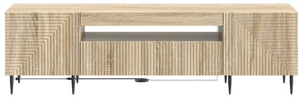 VidaXL LED TV szekrény Sonoma Tölgy Szerelt Fa