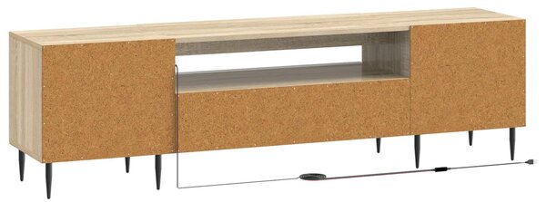 VidaXL LED TV szekrény Sonoma Tölgy Szerelt Fa
