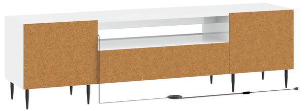 VidaXL LED TV szekrény Magasfényű Fehér Szerelt Fa