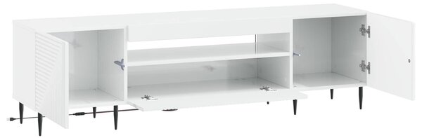 VidaXL LED TV szekrény Magasfényű Fehér Szerelt Fa