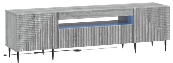 VidaXL LED TV szekrény Szürke Sonoma Szerelt Fa