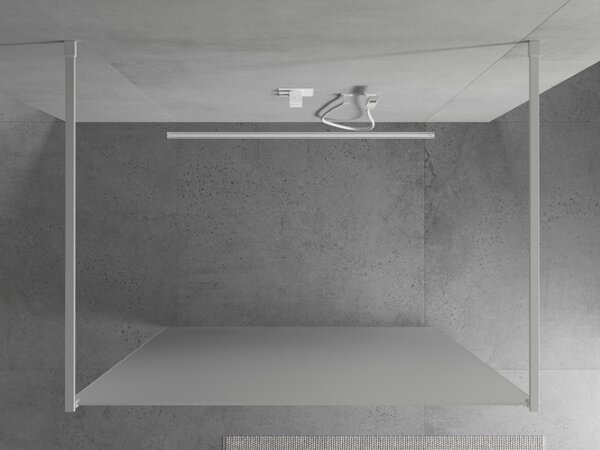 Mexen Kioto, átmenő zuhanyparaván 100 x 200 cm, 8 mm-es jégüveg, 2x fehér stabilizáló távtartó, 800-100-002-20-30