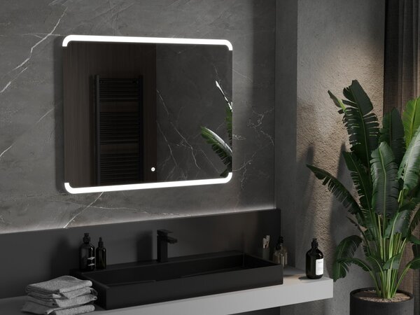 Mexen Nida, LED fürdoszobai tükör háttérvilágítással 100x80 cm, 6000K, páramentes, 9806-100-080-611-00