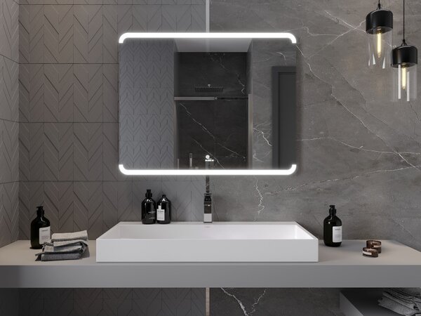 Mexen Nida, LED fürdoszobai tükör háttérvilágítással 100x80 cm, 6000K, páramentes, 9806-100-080-611-00