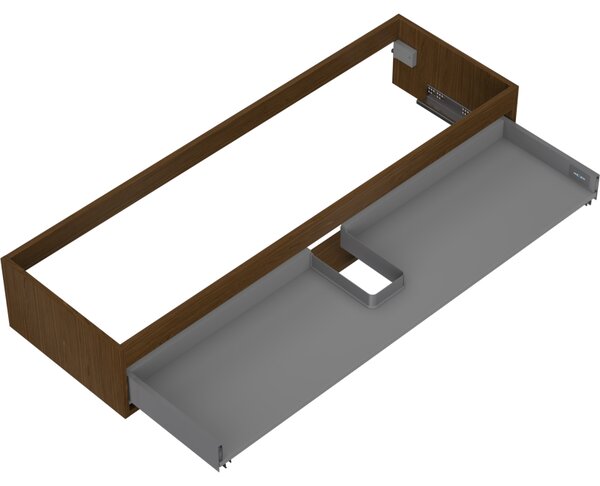 Mexen Box-A, fali szekrény 140 cm, 1 fiók, diófa, 91AX0-1400-235-1-86